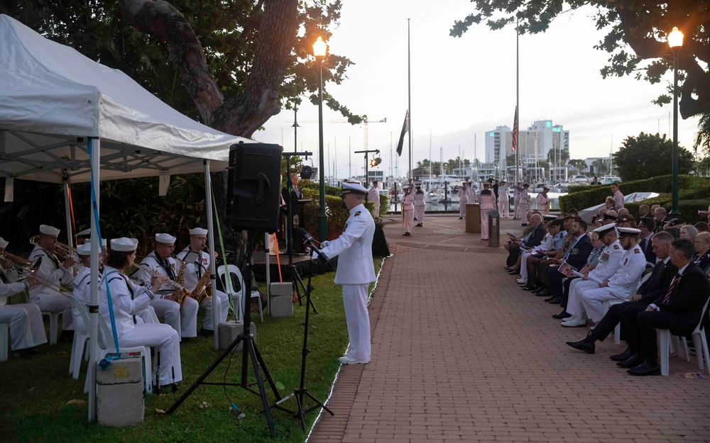 U.S. 7th Fleet Band perform at Battle of Coral Sea commemoration ceremony in Townsville