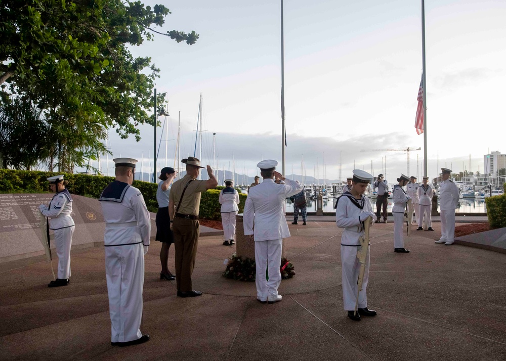 U.S. 7th Fleet Band perform at Battle of Coral Sea commemoration ceremony in Townsville