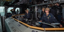 USS Jackson (LCS 6) Sailors Stand Watch