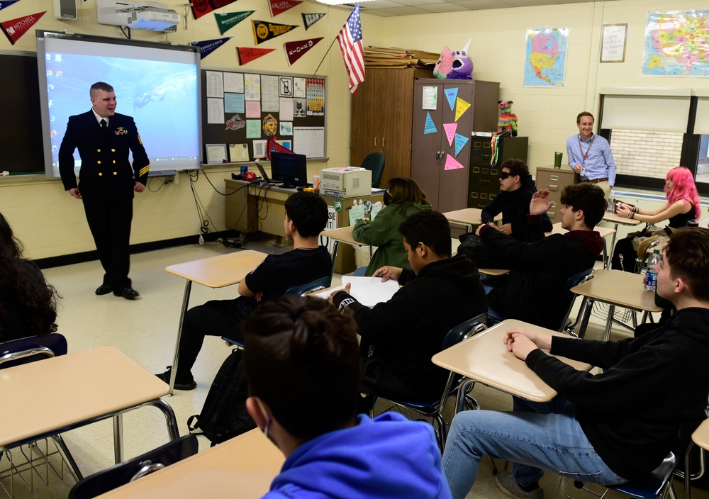Navy visits Steinert, describes life in uniform