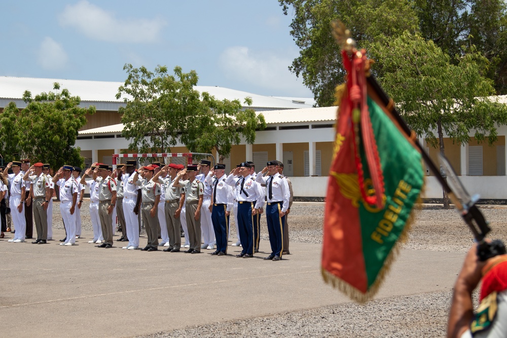 Task Force Red Dragon Leaders Participate in Commemoration of the Battle of Camarón with French Forces in Djibouti