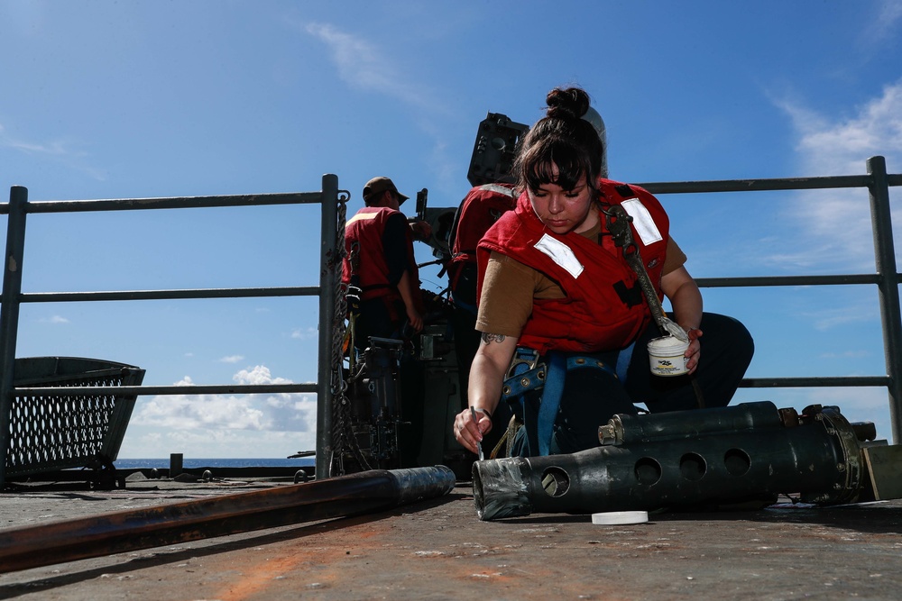 Abraham Lincoln Sailors conduct maintenance