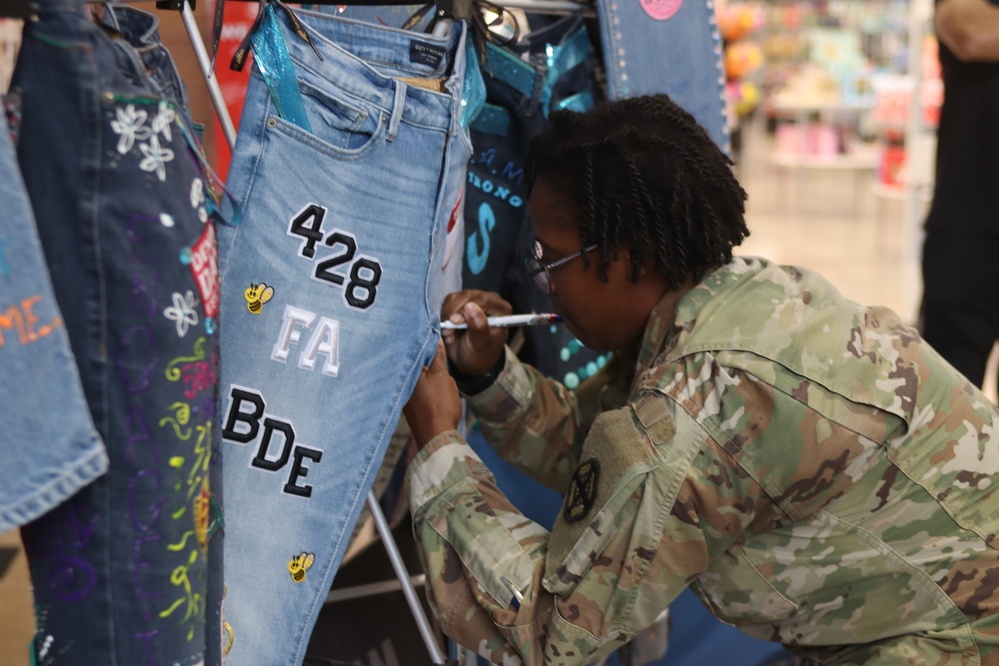DVIDS News - Brigades decorate jeans in honor of National Denim Day