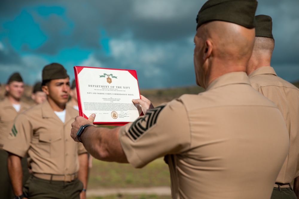 Marine awarded for saving shooting victim