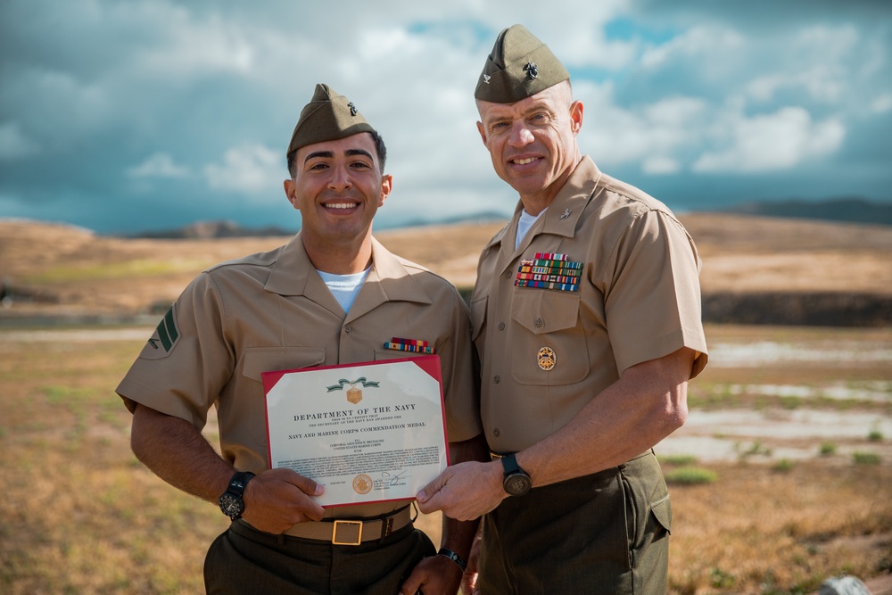 Marine awarded for saving shooting victim