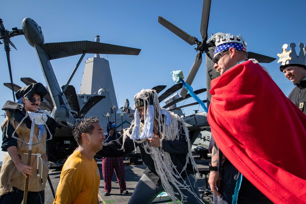 USS Arlington participates in Arctic Circle ceremony