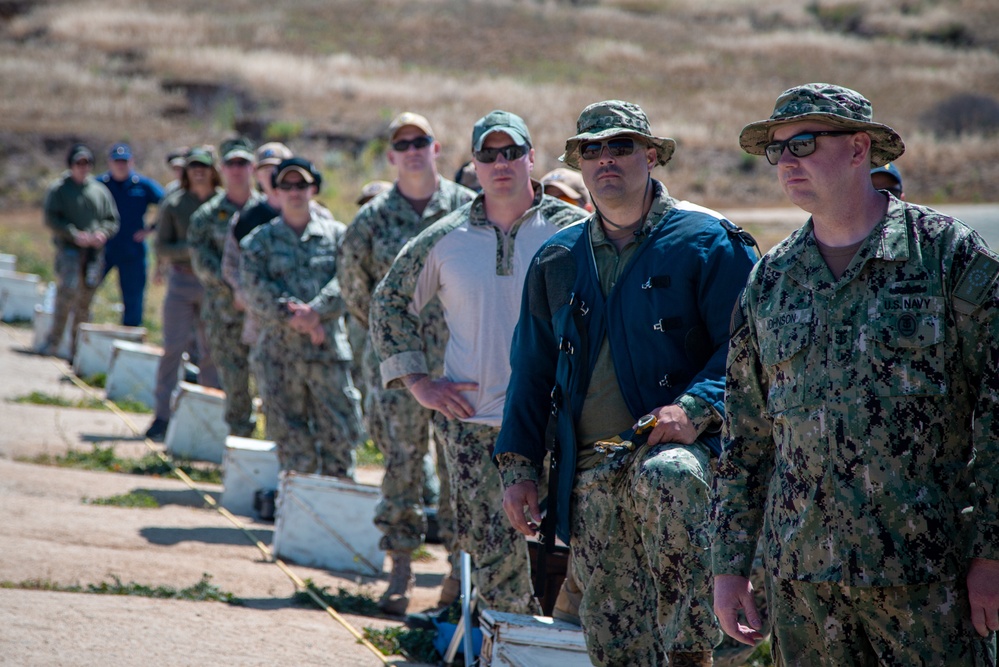 Navy rifle, pistol matches open with “first shot” ceremony