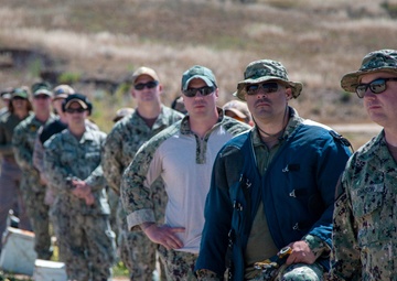 Navy rifle, pistol matches open with “first shot” ceremony