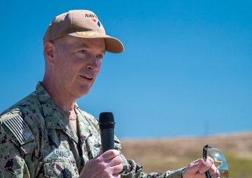 Navy rifle, pistol matches open with “first shot” ceremony