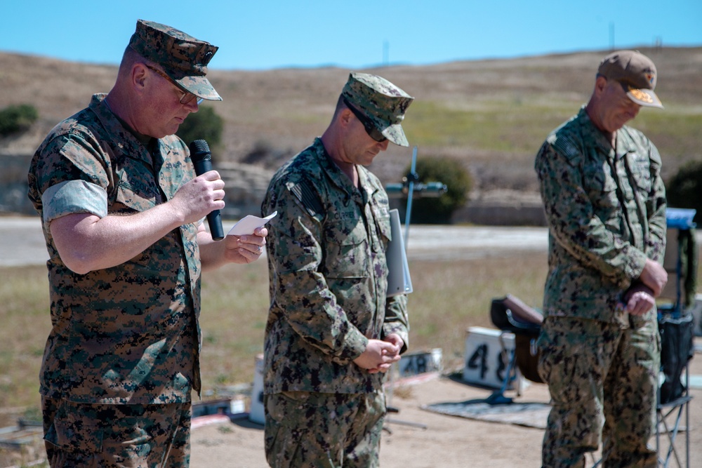 Navy rifle, pistol matches open with “first shot” ceremony