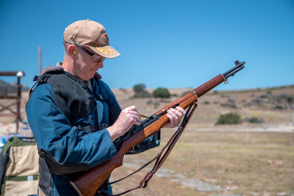 Navy rifle, pistol matches open with “first shot” ceremony