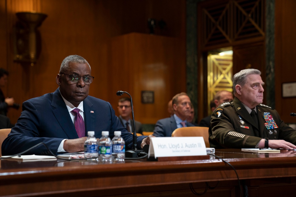 Secretary Austin and Chairman of the Joint Chief of Staff Milley testify at a Senate Appropriations Subcommittee on Defense hearing