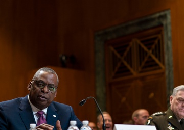 Secretary Austin and Chairman of the Joint Chief of Staff Milley testify at a Senate Appropriations Subcommittee on Defense hearing