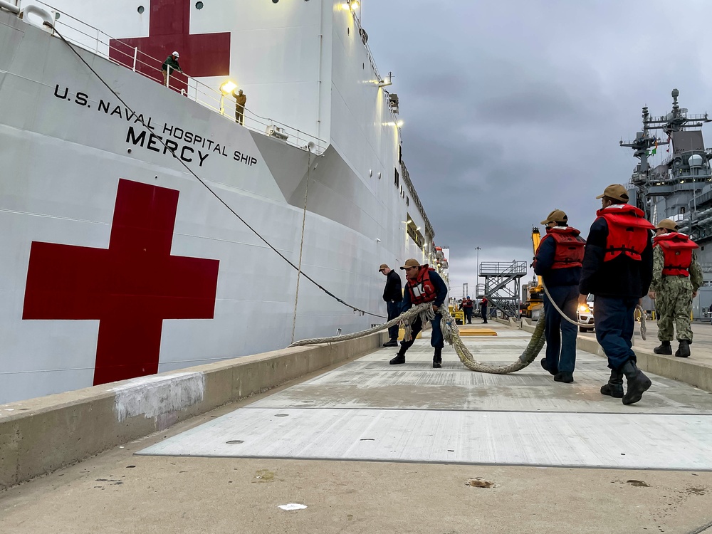 USNS Mercy Departs for Pacific Partnership 2022