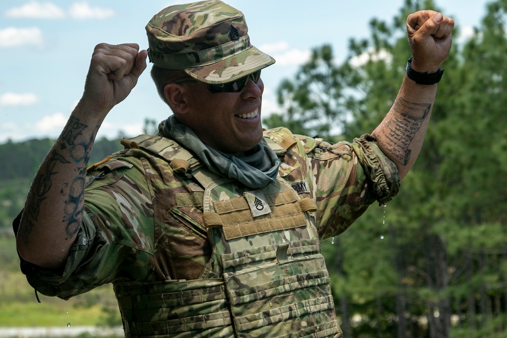 Spartan Soldier cools off during the Sullivan Cup
