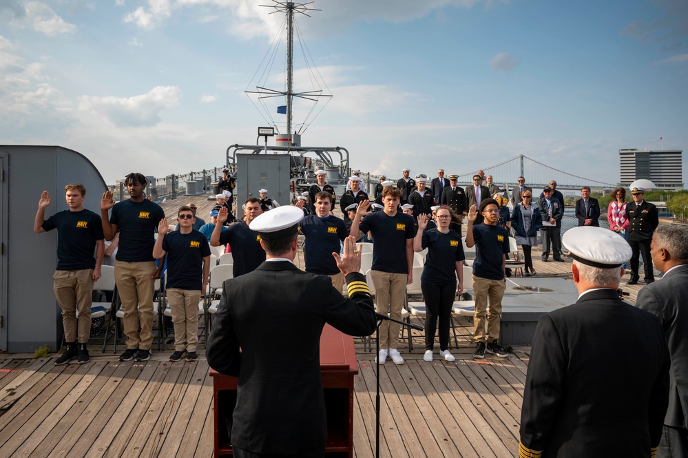 Oath of Enlistment aboard the Battleship New Jersey
