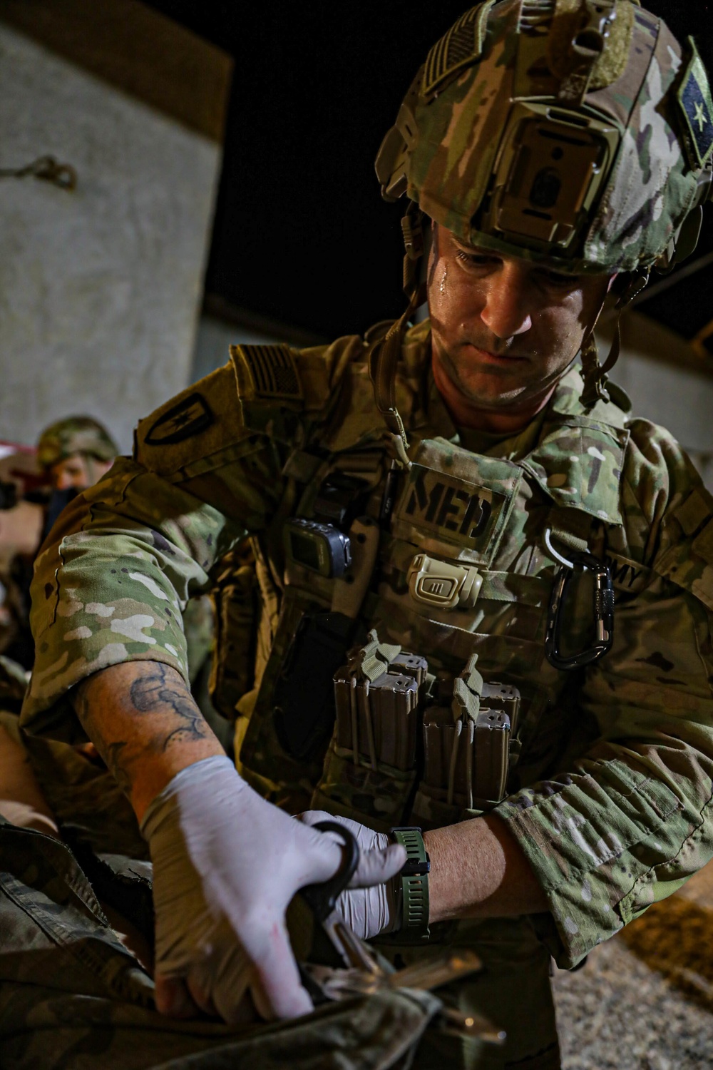 U.S. Soldiers and Combined, Joint forces conduct a mass casualty exercise at Al Asad Air Base