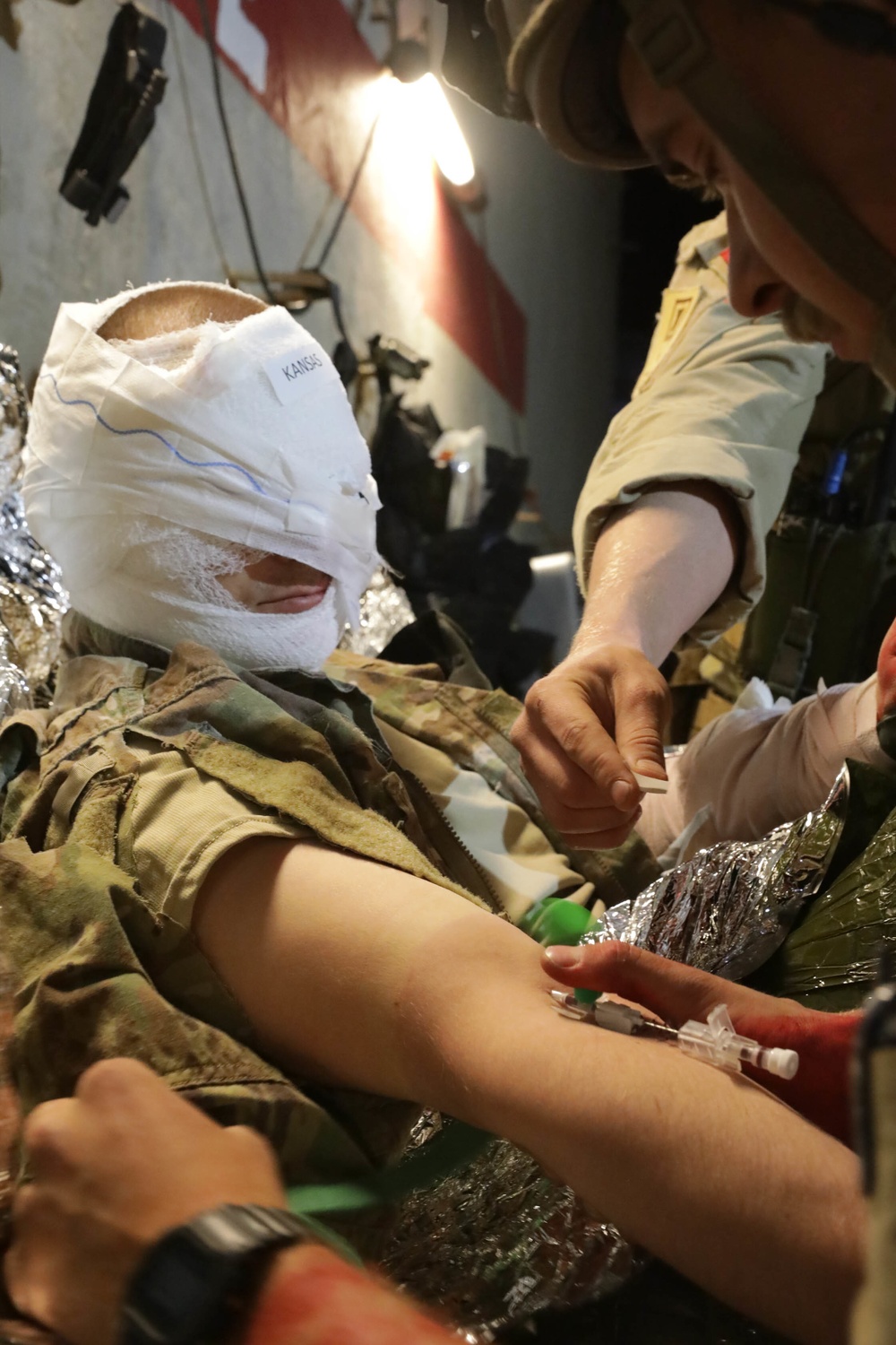 U.S. Soldiers and Combined, Joint forces conduct a mass casualty exercise at Al Asad Air Base