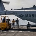 USS Arlington conducts replenishment-at-sea with CH-53E helicopters