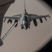 U.S. Air Force KC-135 refuels F-16s