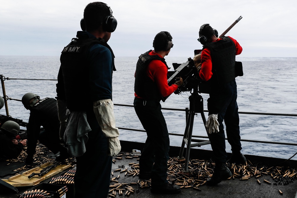 Abraham Lincoln conducts a live-fire exercise