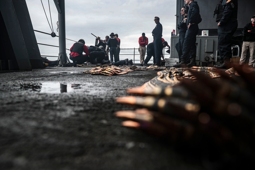 Abraham Lincoln conducts a live-fire exercise