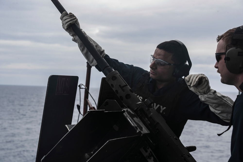 Abraham Lincoln conducts a live-fire exercise