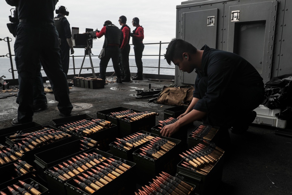 Abraham Lincoln conducts a live-fire exercise