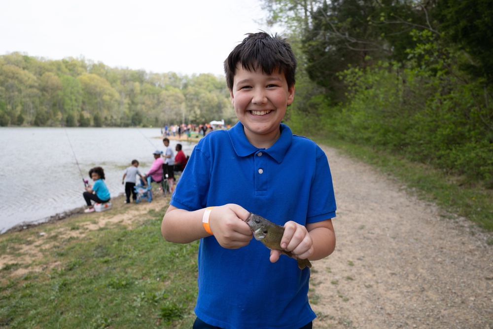 First Team families find the fish