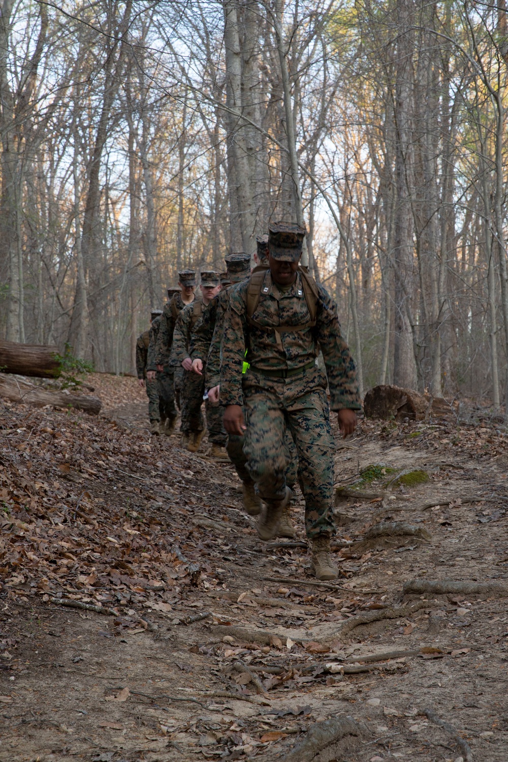 Quantico COMMSTRAT Marines Conduct Conditioning Hike