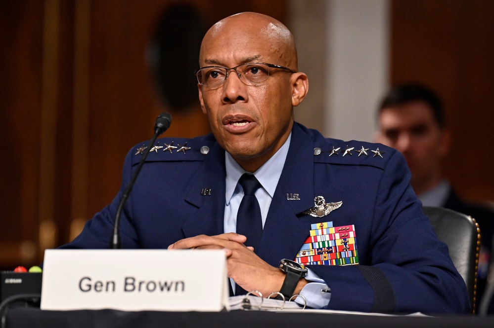 DVIDS - Images - SecAF Kendall, CSAF Brown, CSO Raymond testify at SASC ...