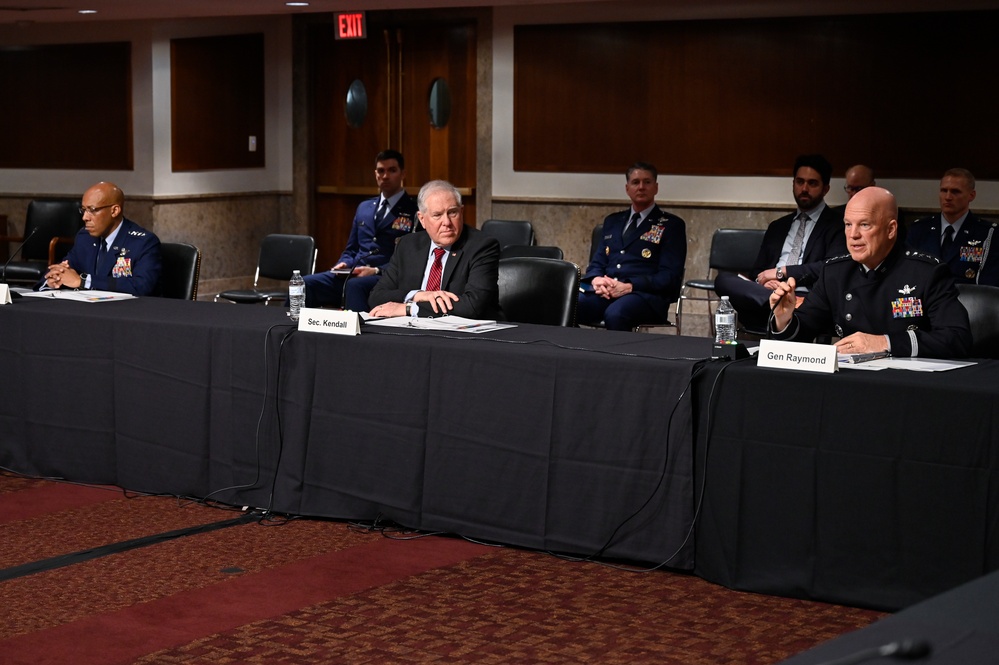 SecAF Kendall, CSAF Brown, CSO Raymond testify at SASC budget hearing