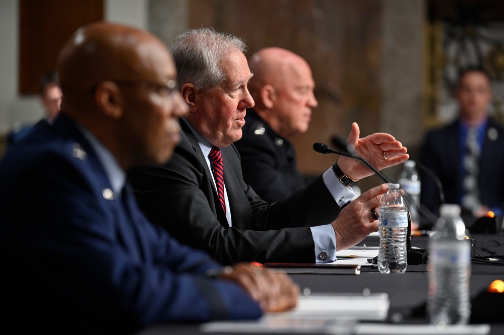 SecAF Kendall, CSAF Brown, CSO Raymond testify at SASC budget hearing