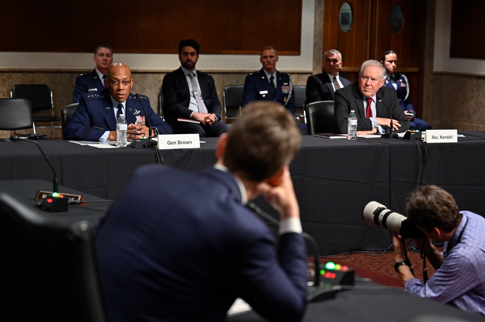 SecAF Kendall, CSAF Brown, CSO Raymond testify at SASC budget hearing