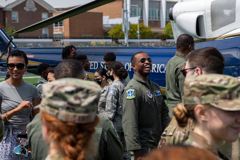 First Helicopter Squadron Flies to Howard University for Diversity Event