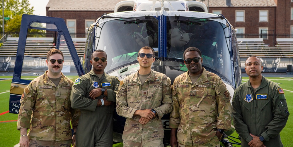 First Helicopter Squadron Flies to Howard University for Diversity Event