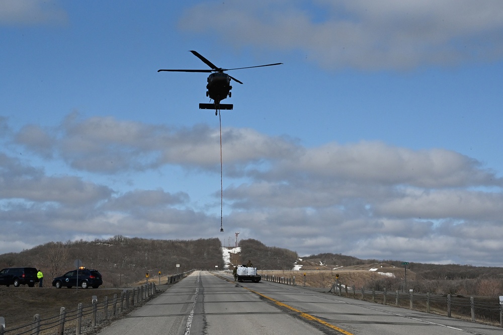 North Dakota National Guard Aviators Fight Flooding