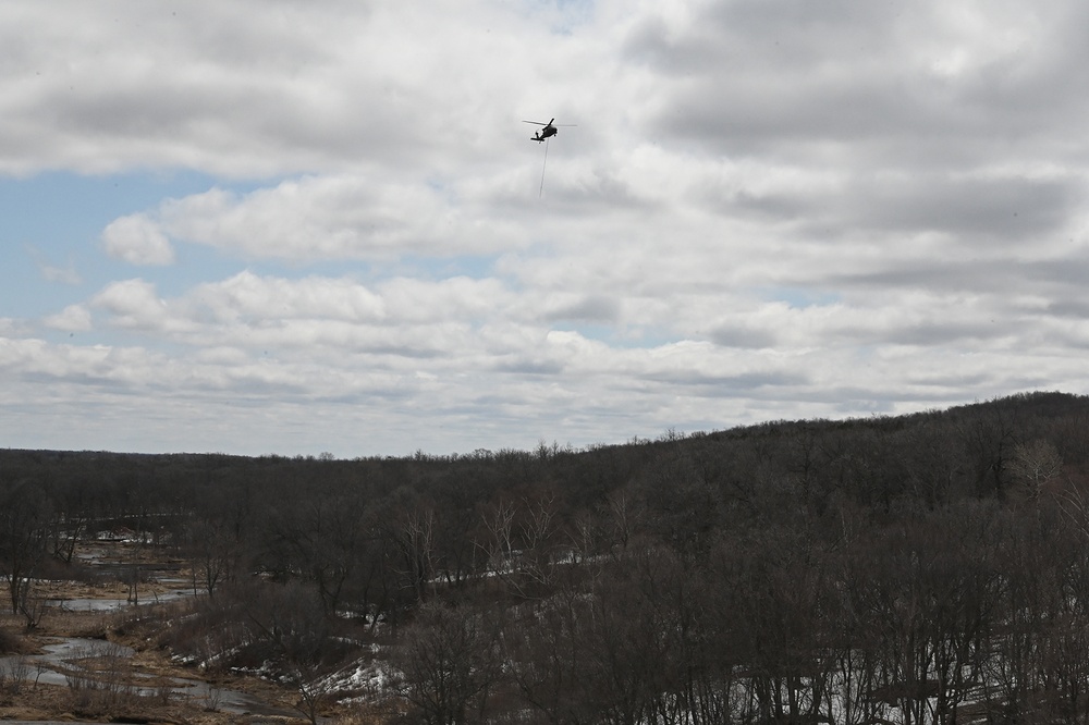 North Dakota National Guard Aviators Fight Flooding