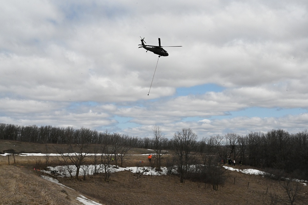 North Dakota National Guard Aviators Fight Flooding