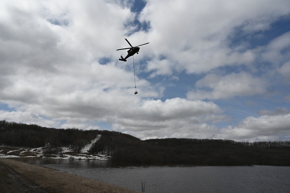 North Dakota National Guard Aviators Fight Flooding