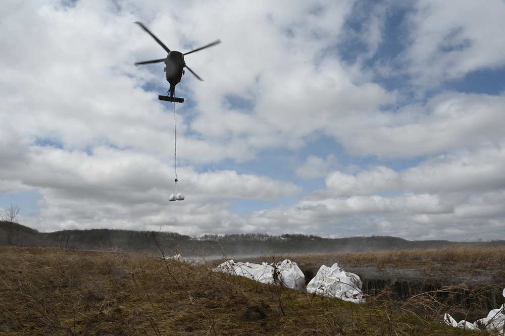 North Dakota National Guard Aviators Fight Flooding