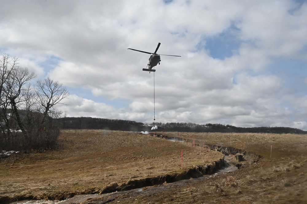 North Dakota National Guard Aviators Fight Flooding