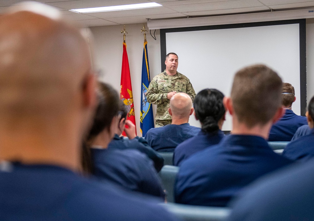 New Jersey Air National Guard recognizes Coast Guard corpsman at Training Center Cape May