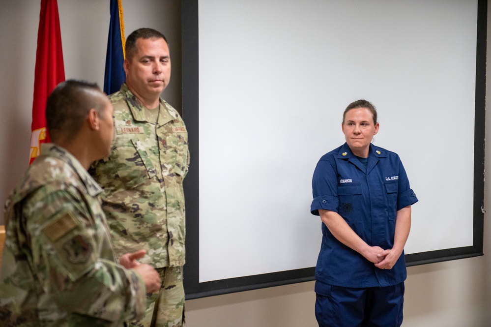 New Jersey Air National Guard recognizes Coast Guard corpsman at Training Center Cape May