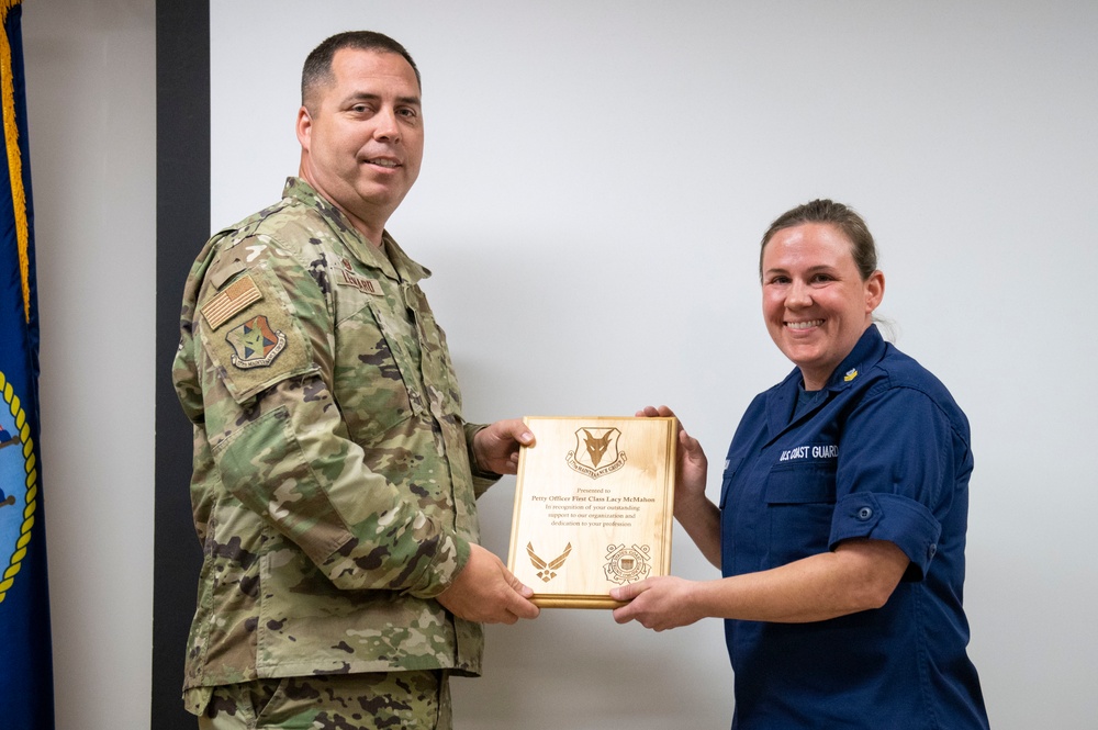 New Jersey Air National Guard recognizes Coast Guard corpsman at Training Center Cape May