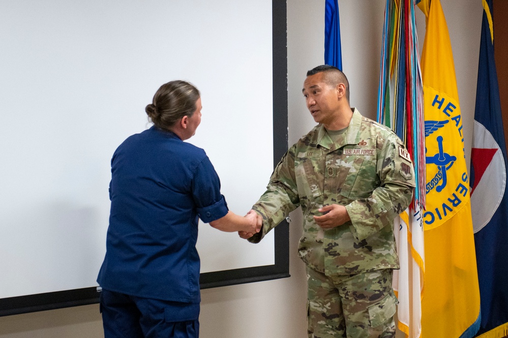 New Jersey Air National Guard recognizes Coast Guard corpsman at Training Center Cape May