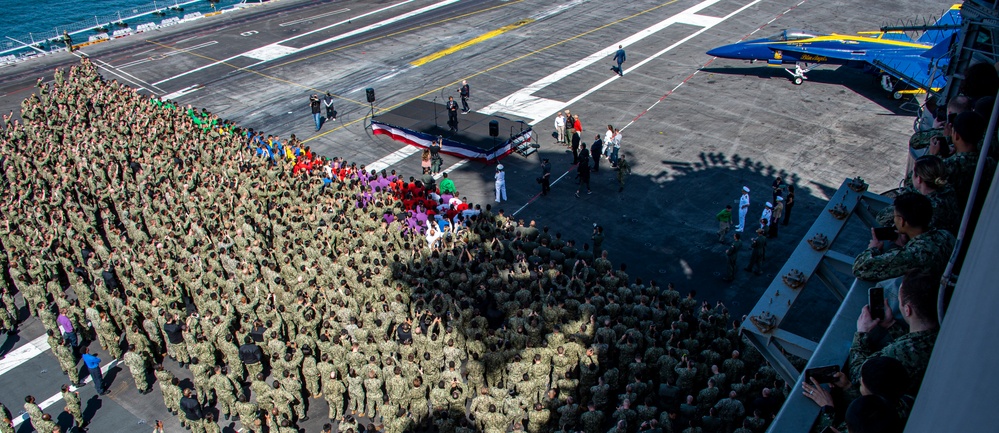 Tom Cruise Visits USS Carl Vinson (CVN 70)