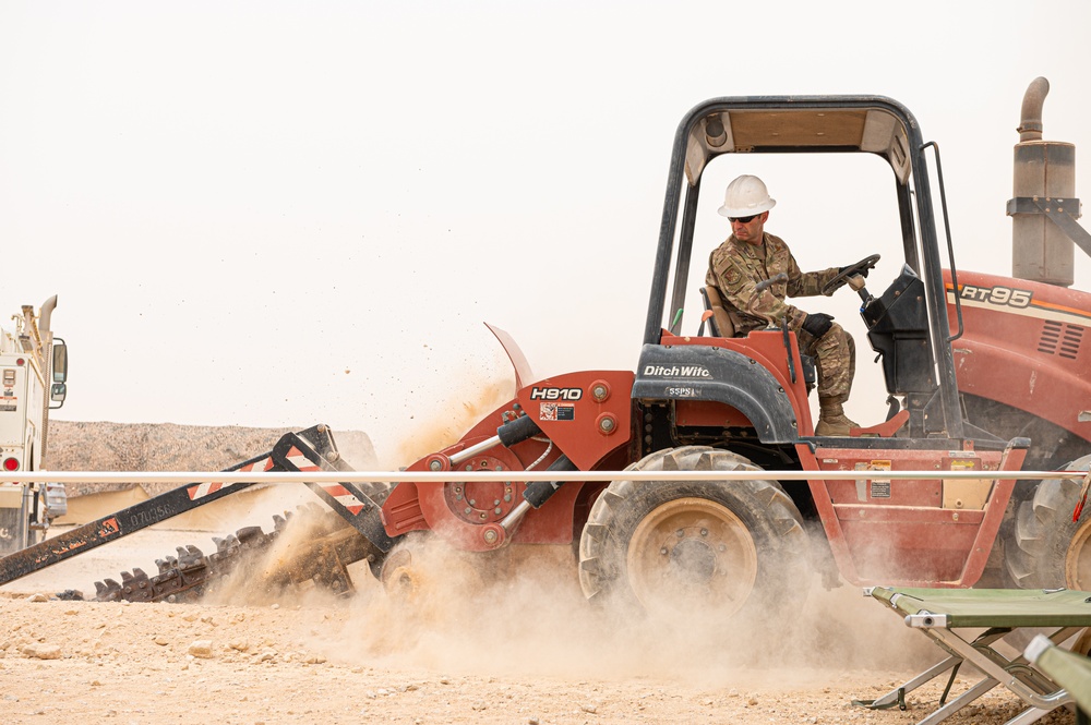 Roll Sleeves Up - 378th AEW leadership digs trenches with Comm