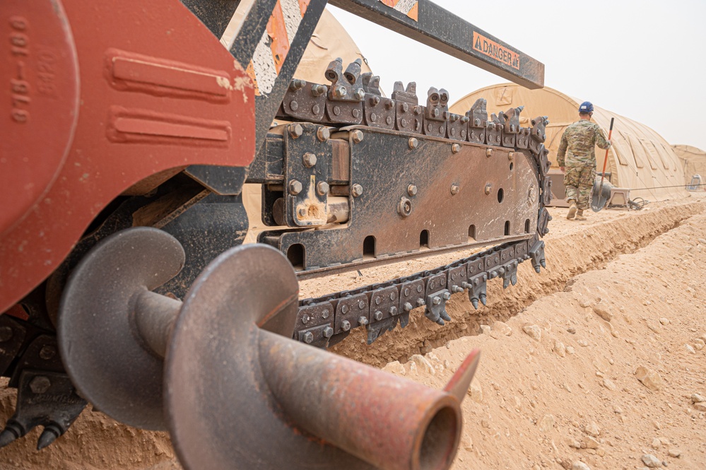 Roll Sleeves Up - 378th AEW leadership digs trenches with Comm