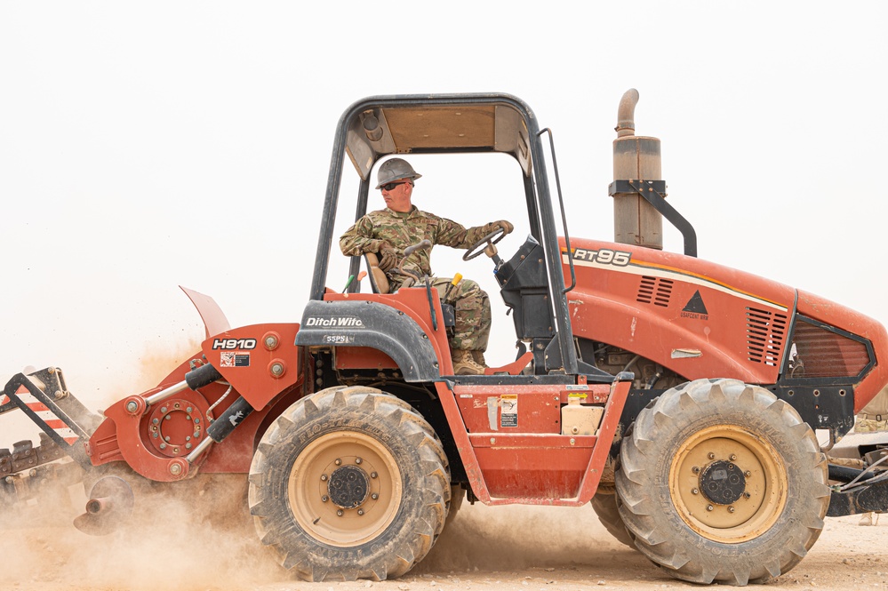 Roll Sleeves Up - 378th AEW leadership digs trenches with Comm